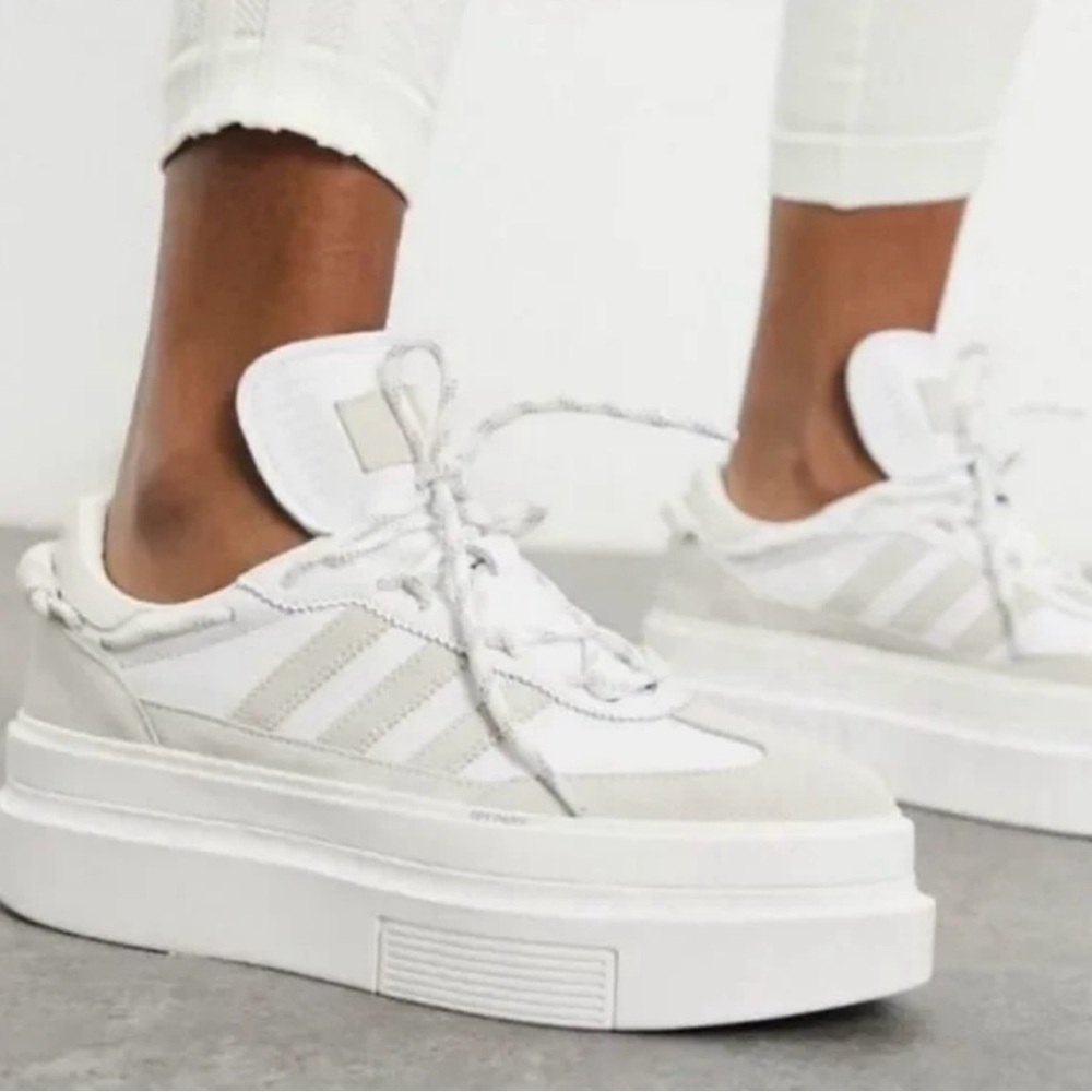 Adidas Ivy Park Super Sleek 72 'Icy Park' white leather platform sneakers 12.5